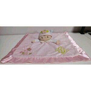Douglas Baby Girl Lovey Security Blanket Pink Plush Doll Satin - Monogram "D"